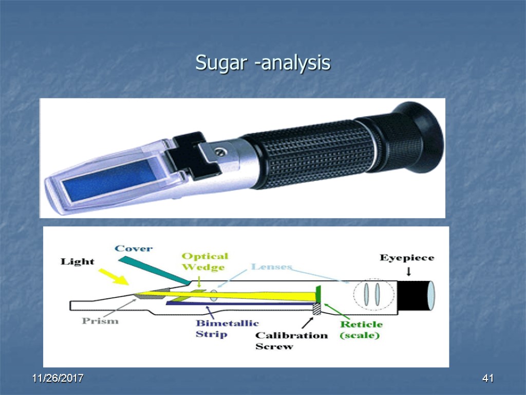 Sugar -analysis 41 11/26/2017 Sugar -analysis 41 11/26/2017